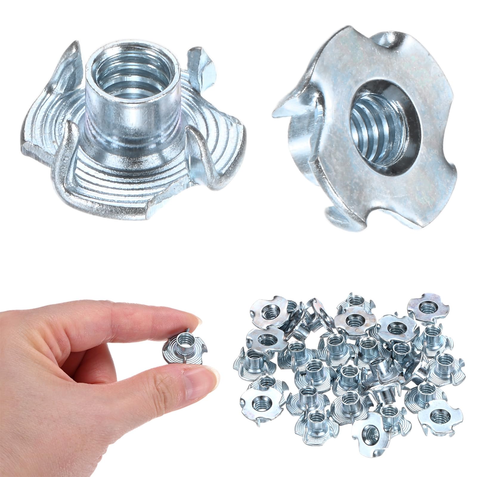 M METERXITY 50-Pack 1/4-UNC T-nut