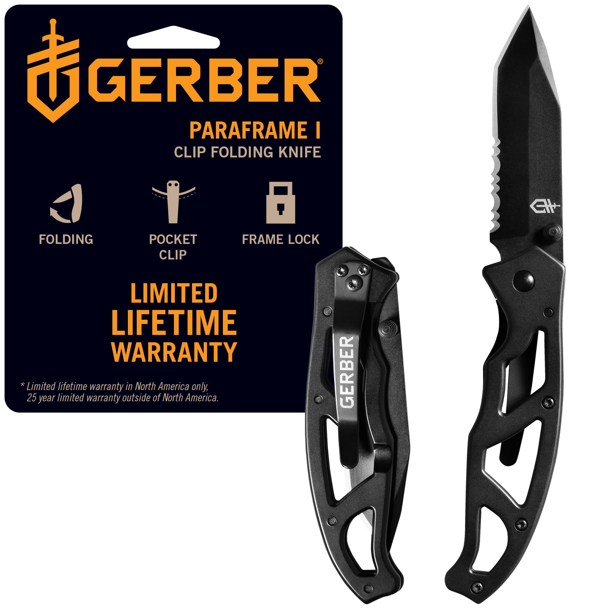 Gerber Gear Paraframe Tanto Pocket Knife - 3