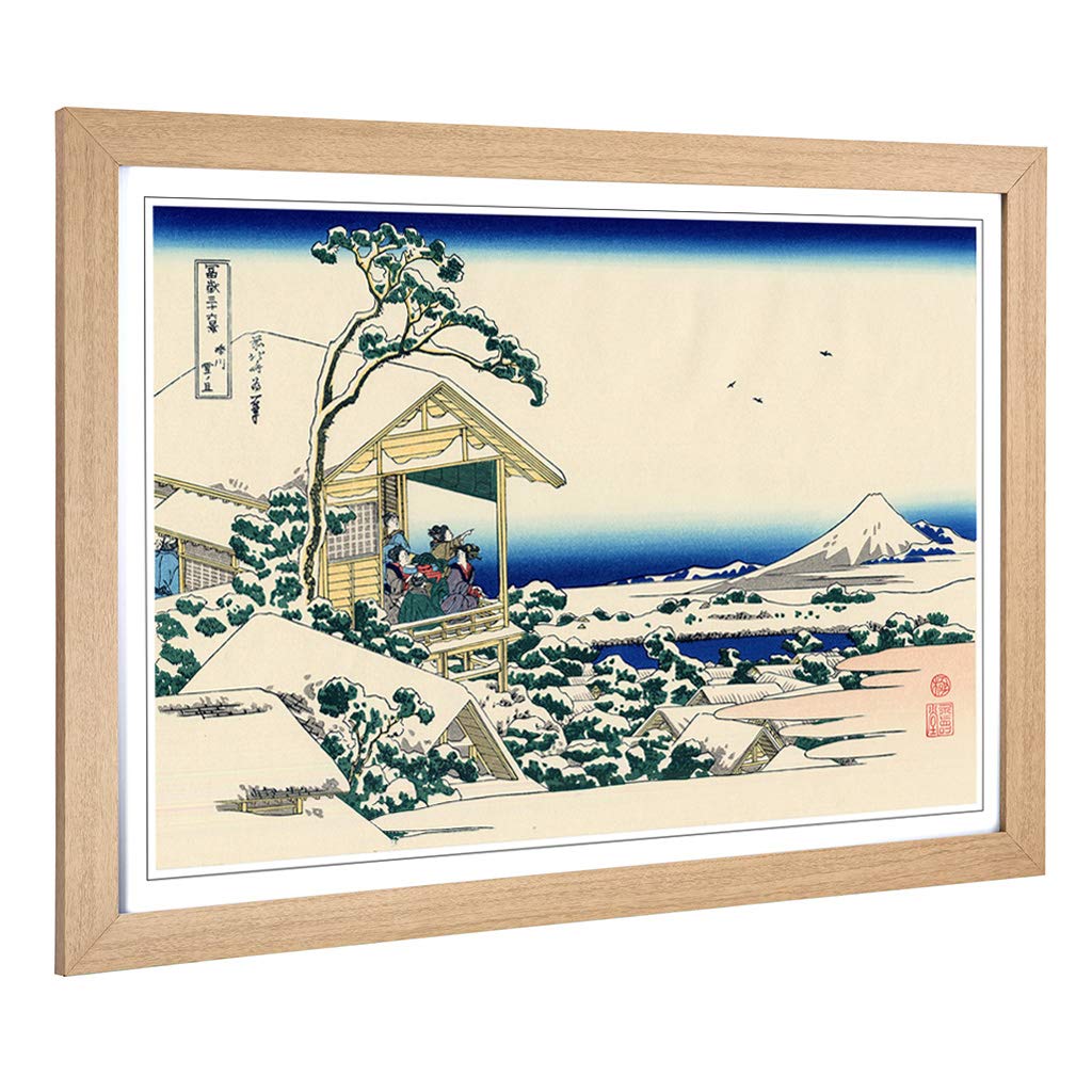 Big Box Art Framed Print of Hokusai Japanese Oriental Koishikawa Design | Wall Art Picture | Home Decor for Kitchen, Living Room, Bedroom, Hallway, Oak, A2 / 24.5x18 Inch / 62x45cm