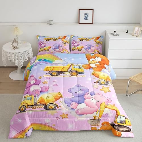 Miniatura 138 de Castle Fairy Juego de edredón con bandera estadounidense, tamaño King, ropa de cama de animales de pastor alemán para niñas y adolescentes, juego