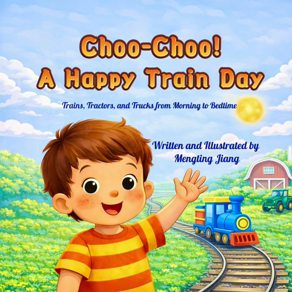 Choo-Choo! A Happy Train Day: Trains, Tractors, and Trucks from Morning to Bedtime