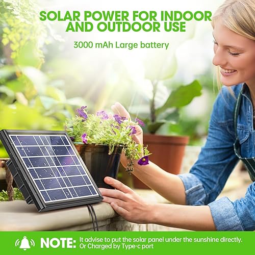 Miniatura 6 de Kit de riego por goteo automático solar, 25 modos de temporizador, sistema de riego inteligente para 15 plantas, 30.4 fl ozmin de alto flujo con