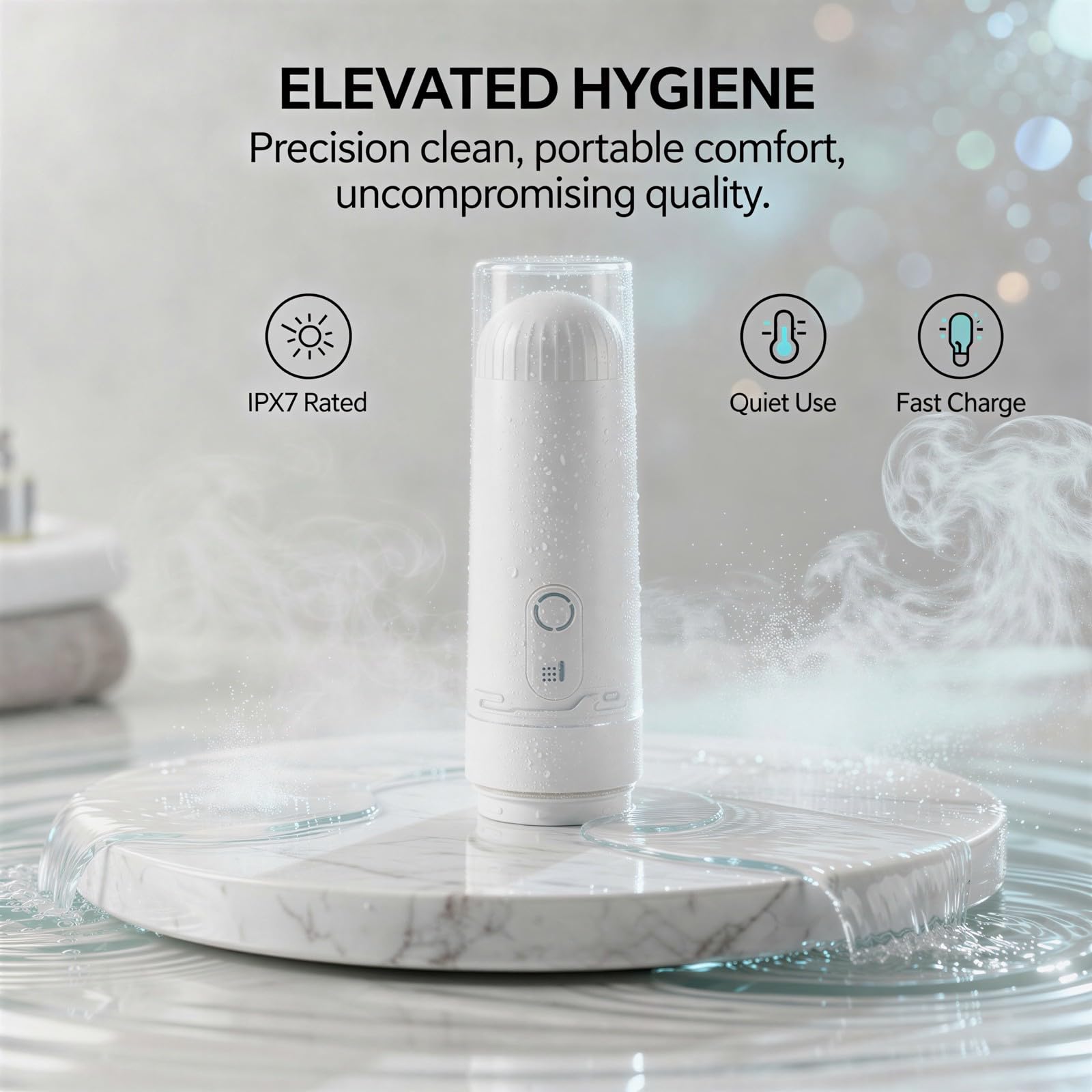 Bidet elettrico portatile, 3 modalità di pressione, spruzzatore per bidet da viaggio impermeabile IPX7, ugello regolabile a 180° per postpartum, campeggio, igiene personale, 172,9 g, 5,3 x 5,3 x 17,3