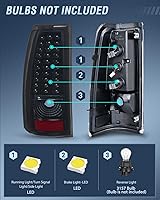 Vista 36 de Nilight Conjunto de faros delanteros Led DRL para Chevy Silverado Avalanche 2003 2004 2005 2006 Chevy Silverado Avalanche 1500 2500 3500/2007