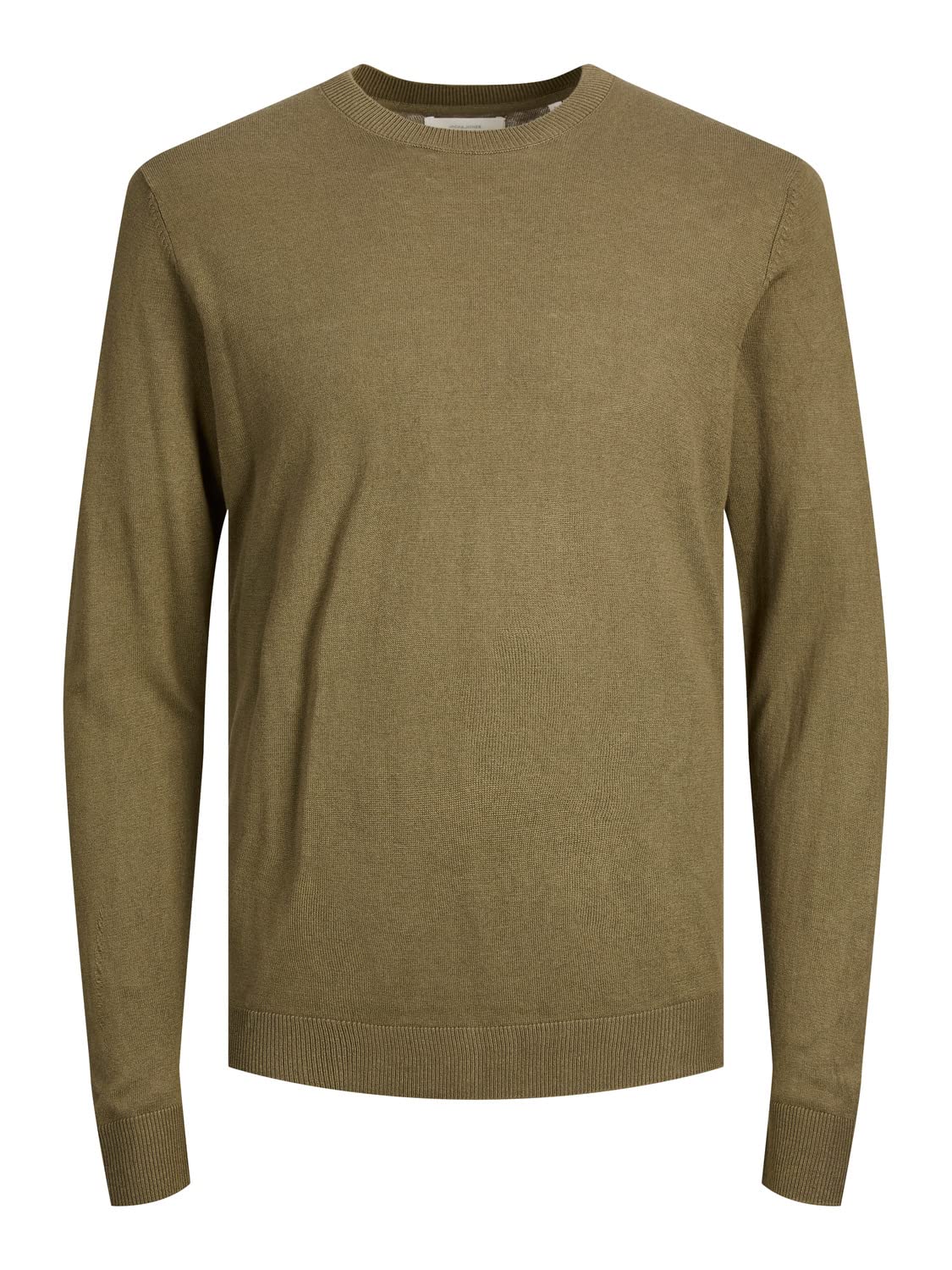 JACK & JONES Male Knitted Jumper Linen, Capers/Detail: Melange, L