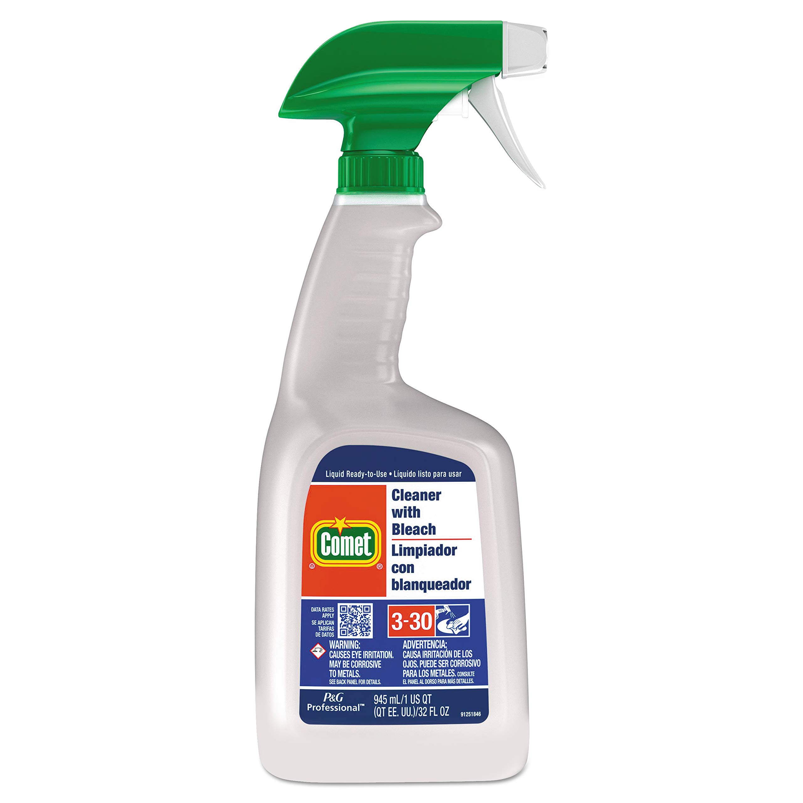 Cleaner with Bleach, 32 oz Spray Bottle, 8/Carton [ESS]