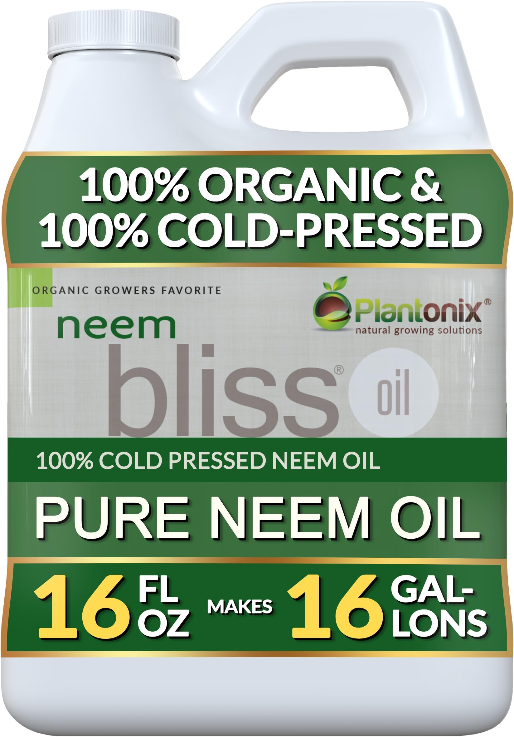 Neem Bliss (16 Fl Oz) - Pure Neem Oil Concentrate - 100% Cold Pressed Neem Oil - All-Natural Neem Oil Concentrate - Pure Neem Oil Extract - Unrefined Neem Oil for Hair - Neem Seed Oil Concentrate
