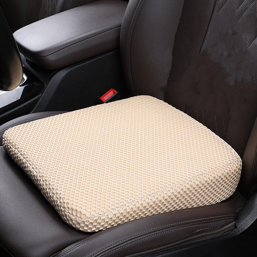 CojíN Asiento Elevador De Coche para KIA Sportage/Stonic/XCeed, Cojín Antideslizante Adulto Conductor Silla Soporte Almohadilla Accesorios Interior,Beige-8cm