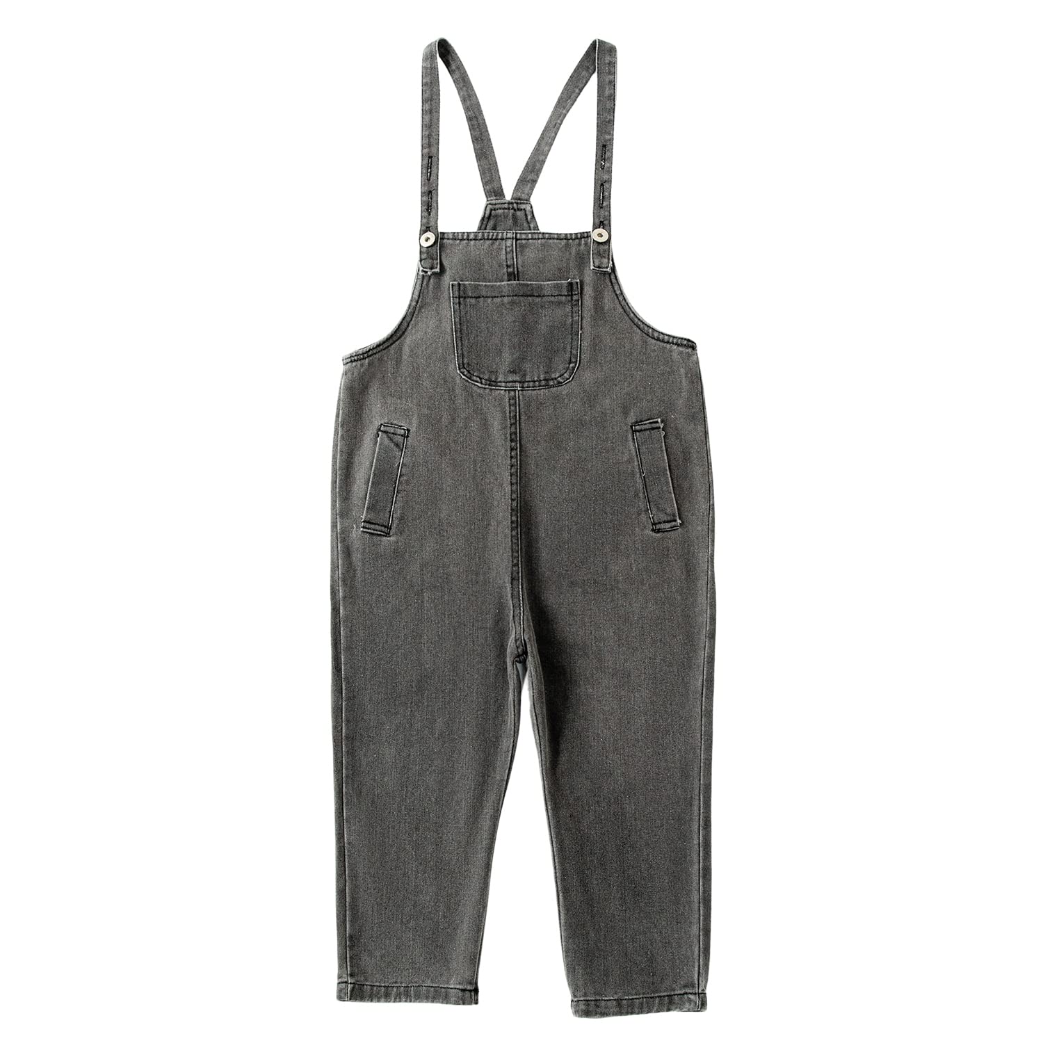 BLOMDES Peto de mezclilla para niñas Pantalones cortos de mezclilla para niñas de 3 a 12 años