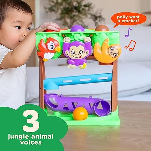 Miniatura 6 de Move2Play, Más de 30 canciones y frases de Jungle-Jammin'  Más de 30 canciones y frases de Fin-Tastic  Juguete musical para bebés y niños pequeños