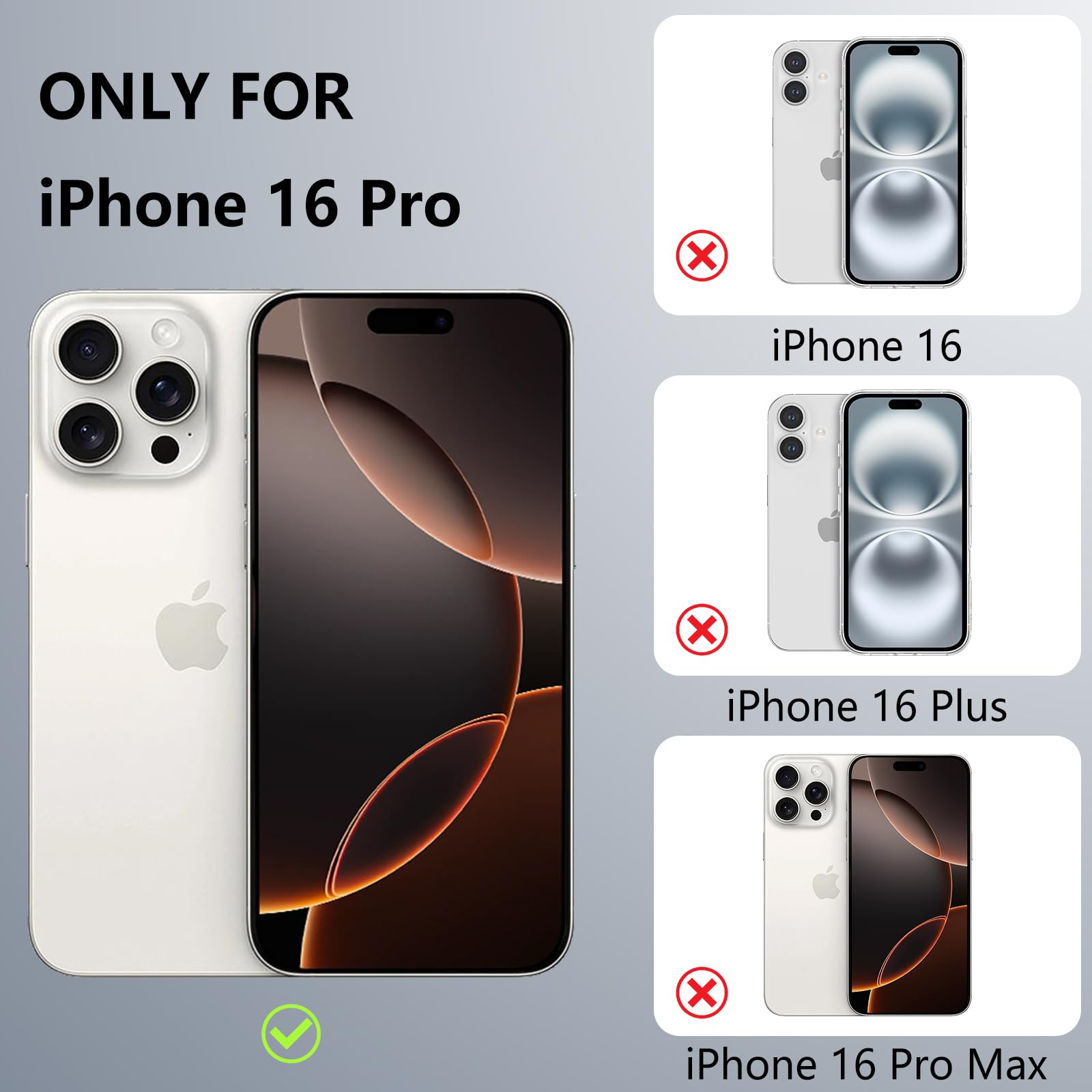 RALEAVO Magnetyczne etui do iPhone'a 16 Pro, kompatybilne z Magsafe, mocne, magnetyczne, półprzezroczyste, matowe, twarde tworzywo PC, odporne na wstrząsy, etui ochronne, cienkie, cienkie etui do
