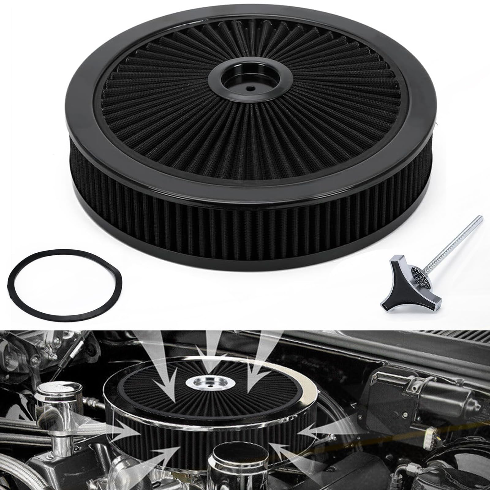 Photo 1 of NBWIYQP 14"x3" Round Air Cleaner Filter Assembly