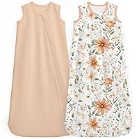 Vista 8 de Saco de dormir para bebé de 0 a 6 meses, 3 unidades, 100 % de algodón, ligero, con un TOG de 0.5, manta portátil, saco de dormir para bebé