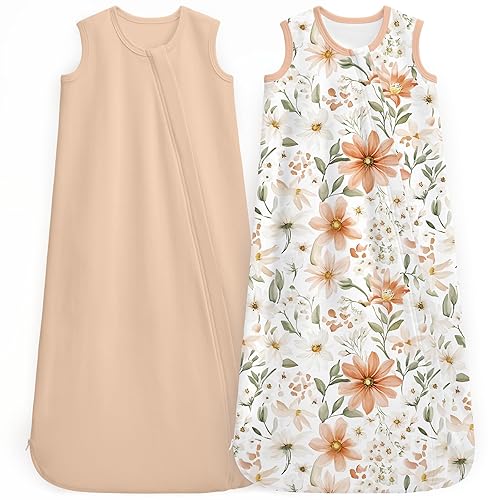 Miniatura 8 de Saco de dormir para bebé de 0 a 6 meses, 3 unidades, 100 % de algodón, ligero, con un TOG de 0.5, manta portátil, saco de dormir para bebé