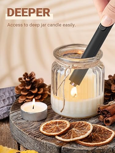 Miniatura 2 de Encendedor de plasma eléctrico recargable por USB con bloqueo de seguridad - para el hogar, cocina, barbacoa, camping