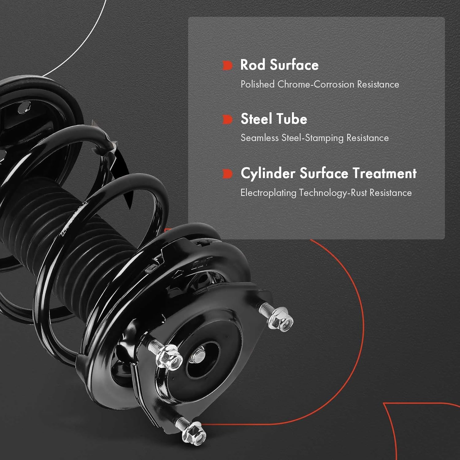 A-Premium Front Struts Compatible with Toyota RAV4 [FWD] 2001-2005 - 2x Replacement Suspension Complete Strut Assembly Shock with Coil Spring