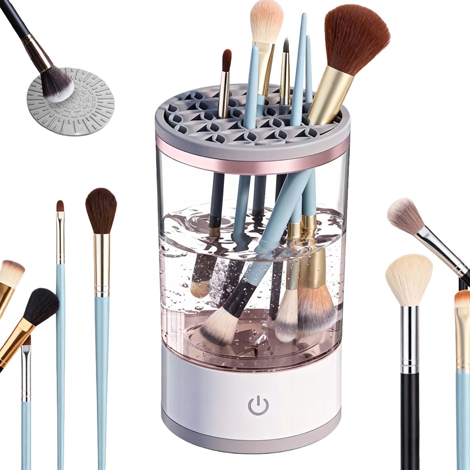 Kosmetikpinsel-Reiniger-Maschine, elektrische Make-up-Pinsel-Reiniger-Maschine, Automatisch drehender Make-up-Pinselreiniger für alle Größen Make-up-Pinsel (1)