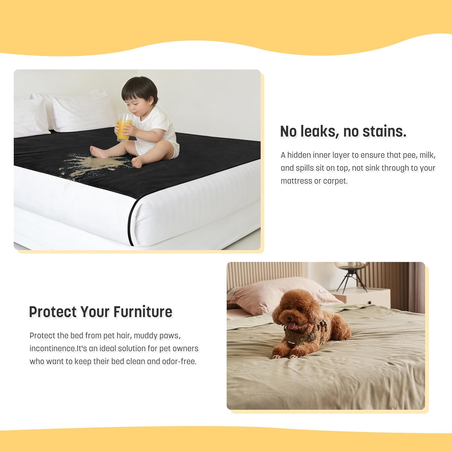 Catalonia Waterproof Reversible Blanket for Bed, Leak Proof & Stain Proof Bed Cover for Sofa, Couch