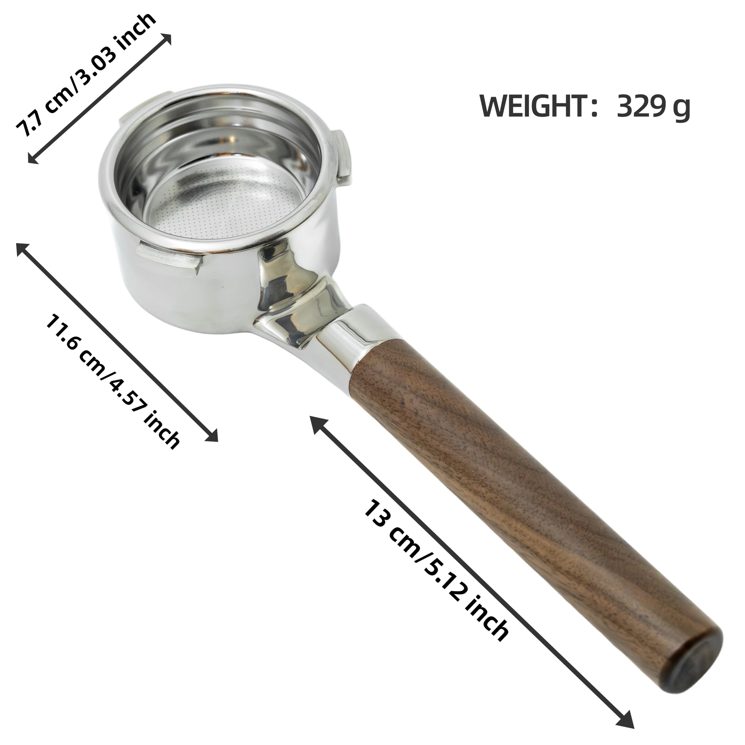 NEOUZA 58mm Bezdniowy Portafilter 3 uszy dla CASABREWS Barista Max | Flat-On-Counter Design, 0,2 mm Puck Screen, 18 g kosz bez ciśnienia, widoczna ekstrakcja