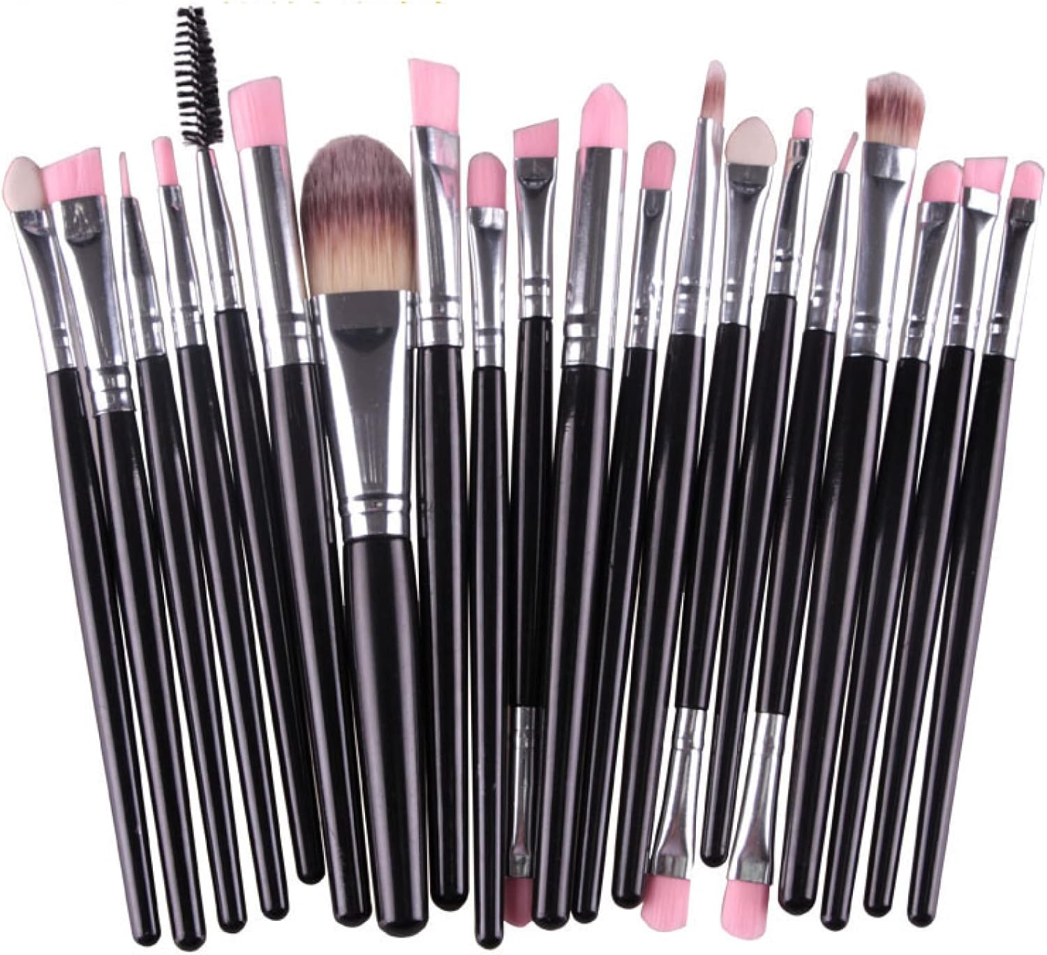Makeup Brush Beauty Brush Makeup Brushes Eye Makeup Brushes 20 Stuks Make-Up Kwasten Set Professionele Plastic Handvat Zacht Synthetisch Haar Poeder Foundation Oogschaduw Make-Up Kwasten Cosmetica,Zwa