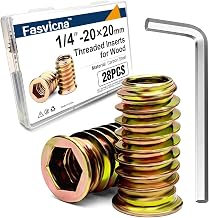 28 piece 1/4-20 threaded inserts for wood