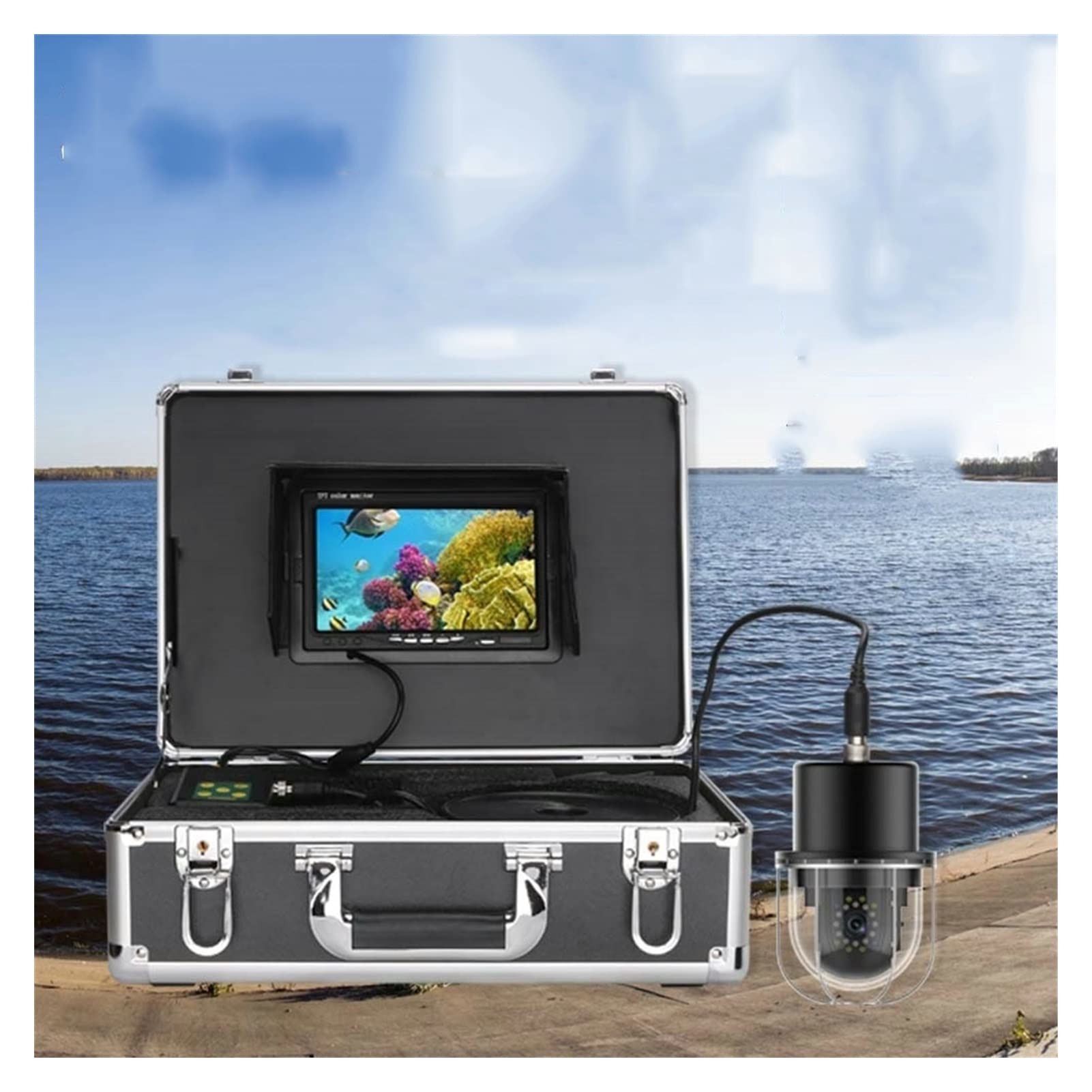 7-calowy 20m / 50m / 100m Podwodny Fishing Fisher Fish Fish Fish IP68. Wodoodporny 20. Le DS Kopuła obraca panoramiczna kamera oglądania(FX7-100M)