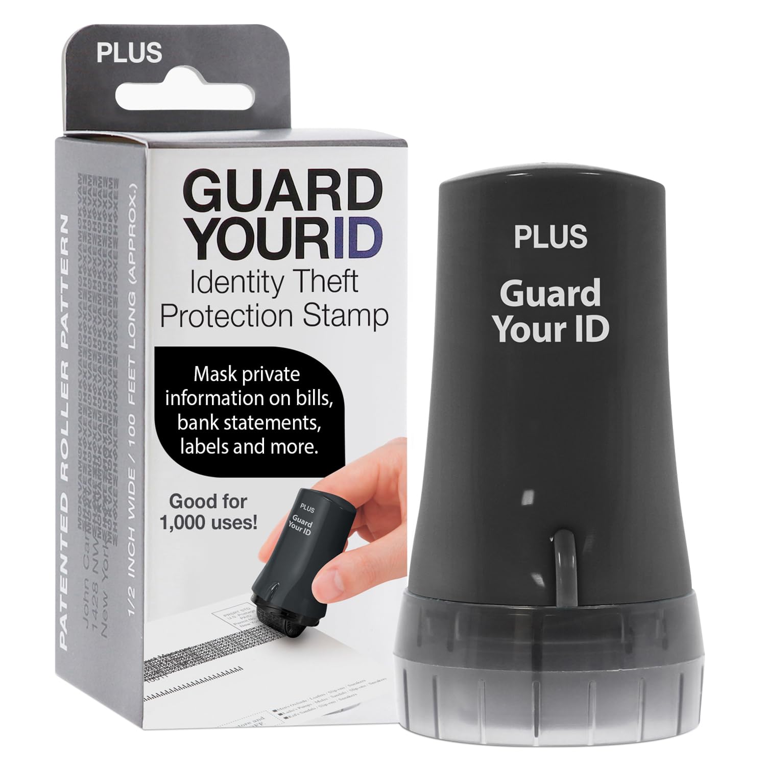 Guard Your ID Advanced Security Roller 2.0 for Identity Theft Prevention Stamping Black