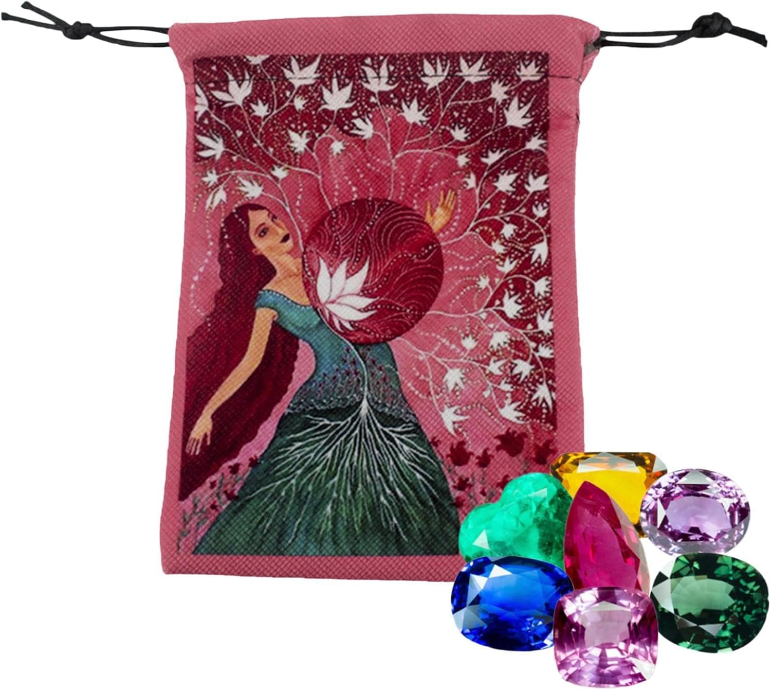 Velvet Jewelry Pouch | Portable Tarot Card Bag,Elegant Velvet Drawstring Bags, Dice Bags, Jewelry Bags, Drawstring Bag for Beginner Travelers