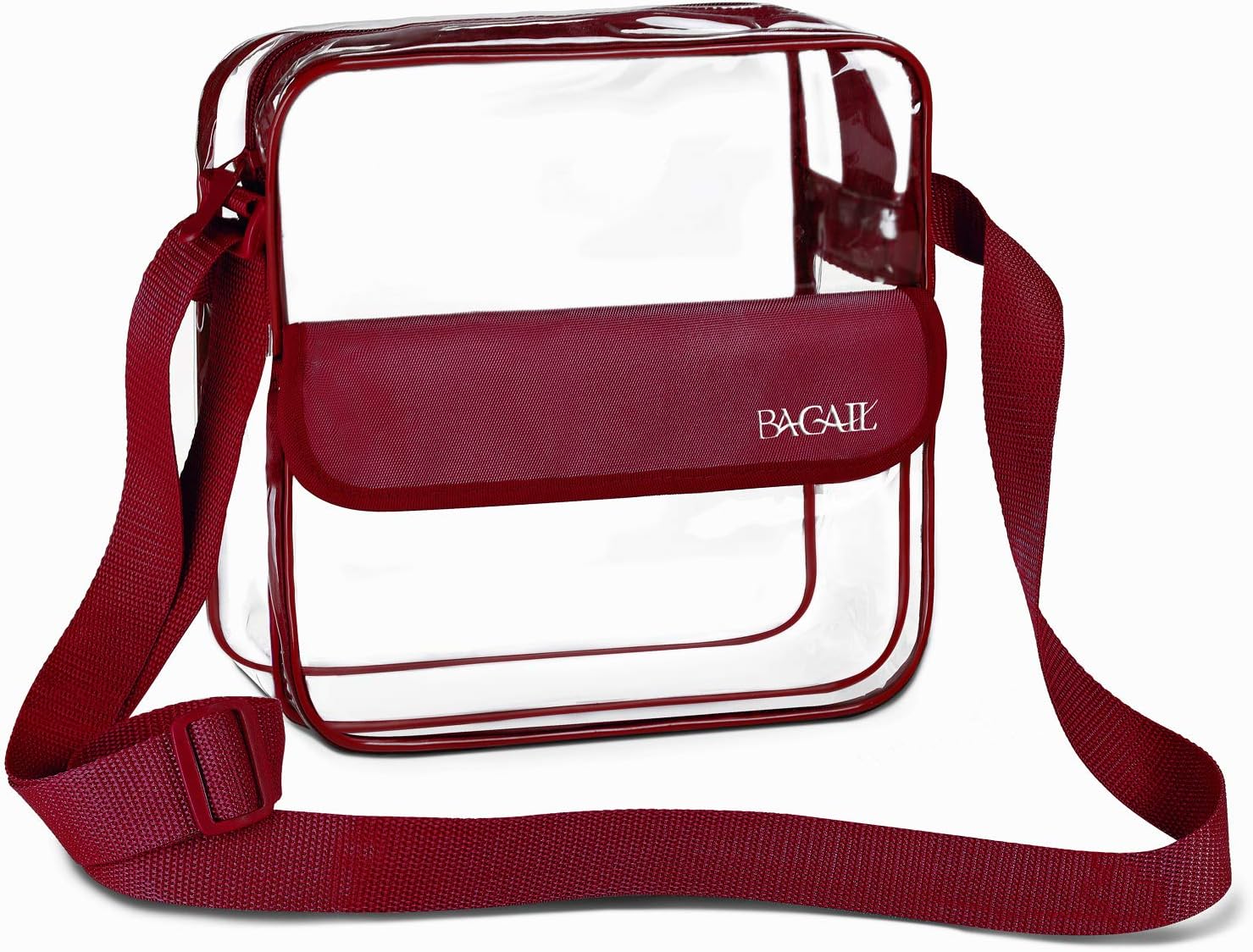 BAGAIL Clear Purse Stadium Approved Cross-Body Shoulder Messenger Bag with Adjustable Strap