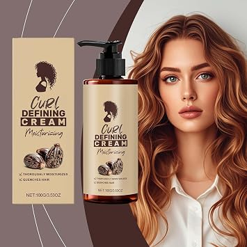 Curl Cream Moisturizing Long-Lasting Smoothing Enhancing Women | 100ml Anti-Frizz Wavy Hair Curling Cream Men Girls Dry Hair Daily Hairstyling Morning Night Routine Special Occasions