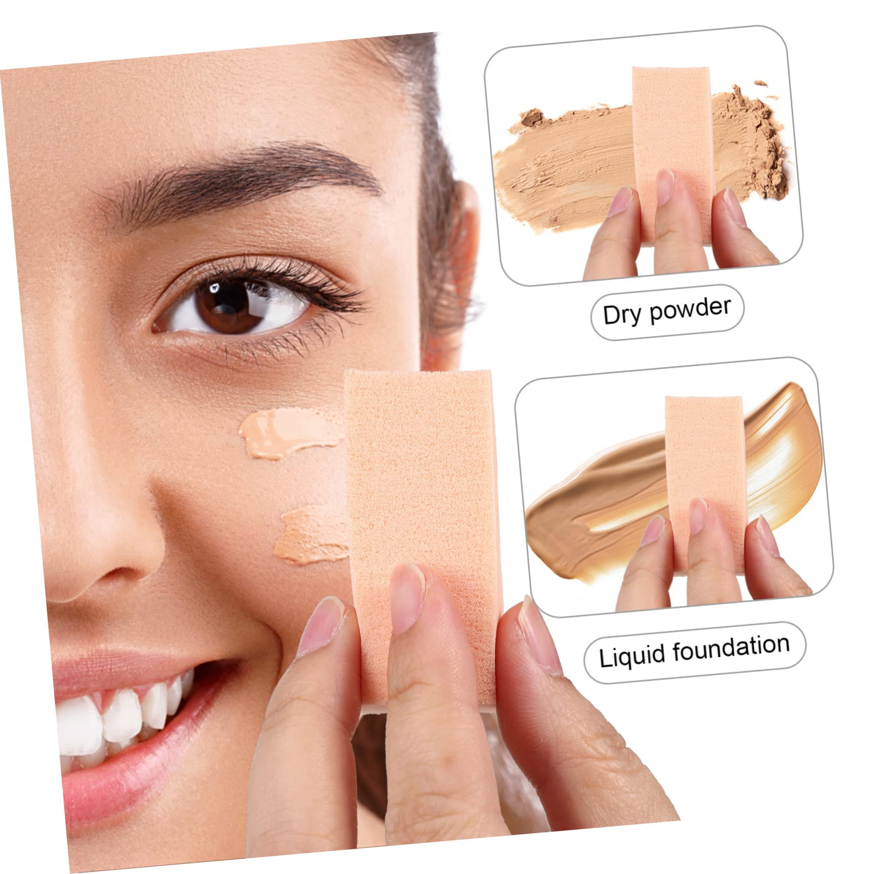 FRCOLOR 192pezzi Spugne Per Trucco Forma Spugne Cosmetiche Per Fondotinta Crema e Strumenti Multifunzionali Per Makeup Professionale e Fai Da Te