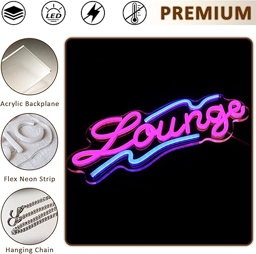 Miniatura 6 de Letrero de neón para decoración de pared, 16.54 x 6.69 pulgadas, letreros LED de descanso para habitación, luces de neón regulables por USB para