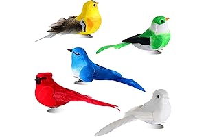 Assorted Stuffed Artificial Parrots for Halloween Decor