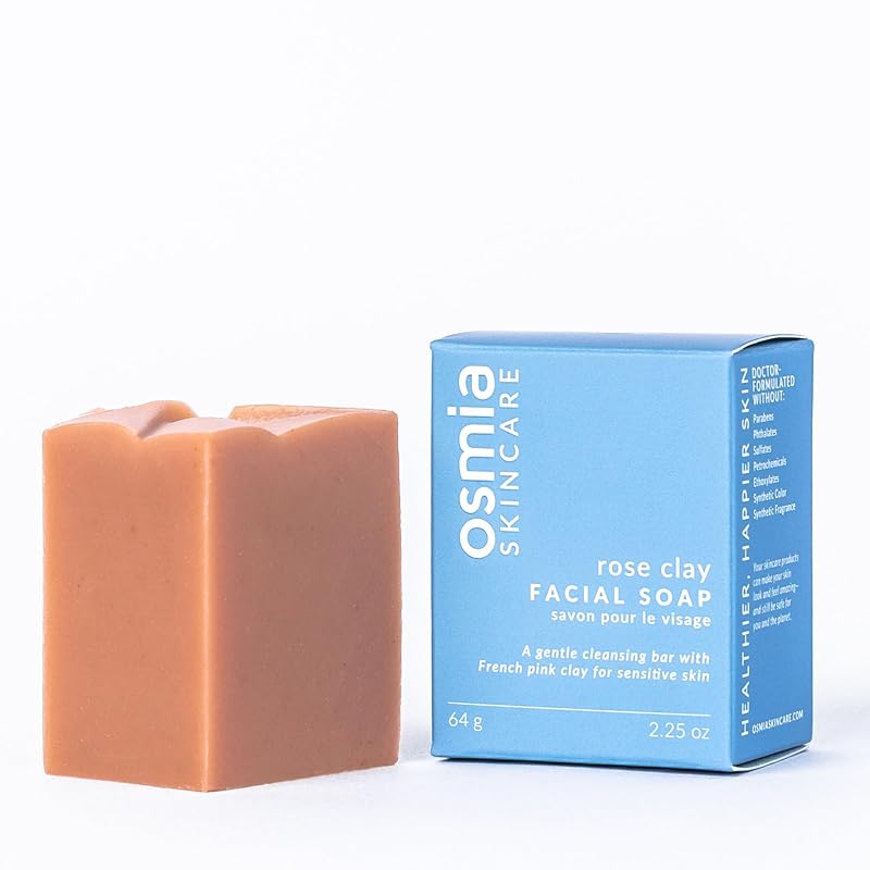 Osmia Barra de Sabonete Facial com Argila Rosa, 64 g
