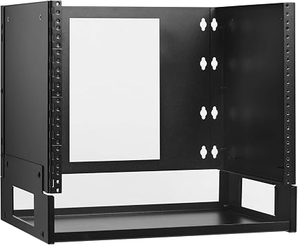 Tripp Lite 8U Wall Mount Bracket Rack Enclosure for Small Switches and Patch Panels, 14.75 inches Deep, Hinged Door for Equipment Access, SRWO8UBRKTSHELF