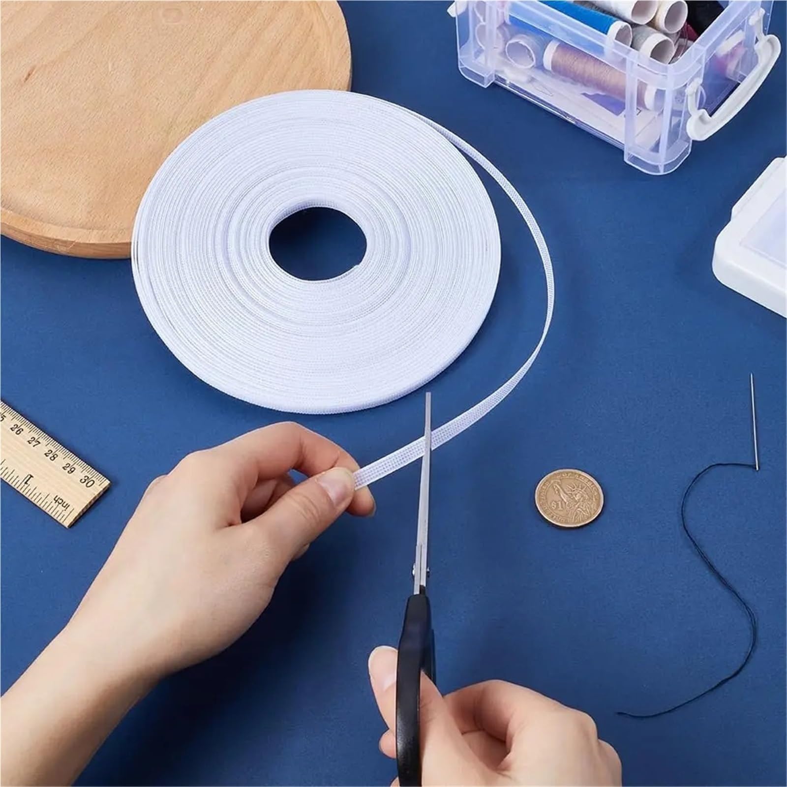 Korsettstäbchen Aus Kunststoff 50 Yards Polyester-Stäbchen for Nähen durch Stäbchen mit geringer Dichte for Korsetts, Stillhütchen, Brautkleider, weiß/schwarz | White,8mm