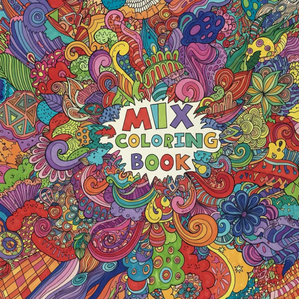 Mix coloring book album de coloriage varié pour enfants et adultes
