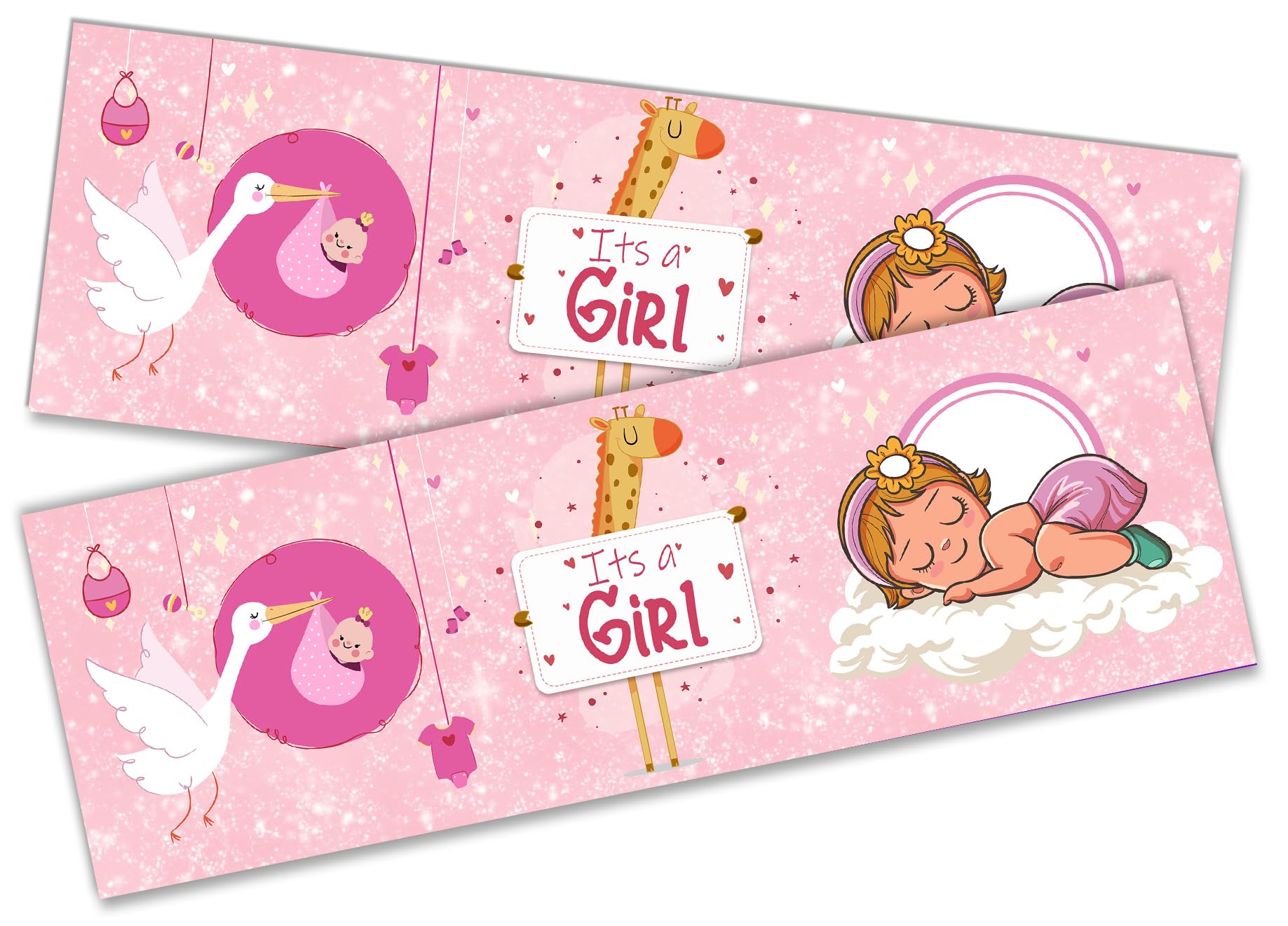 x2 It's a Girl Banner Baby Shower Homecoming Party Decoration 4