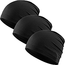 WTACTFUL 3-Pack Cooling Skull Caps for Men & Women - Breathable 3D Mesh Running Caps for Cycling, Gym & Summer & Winter