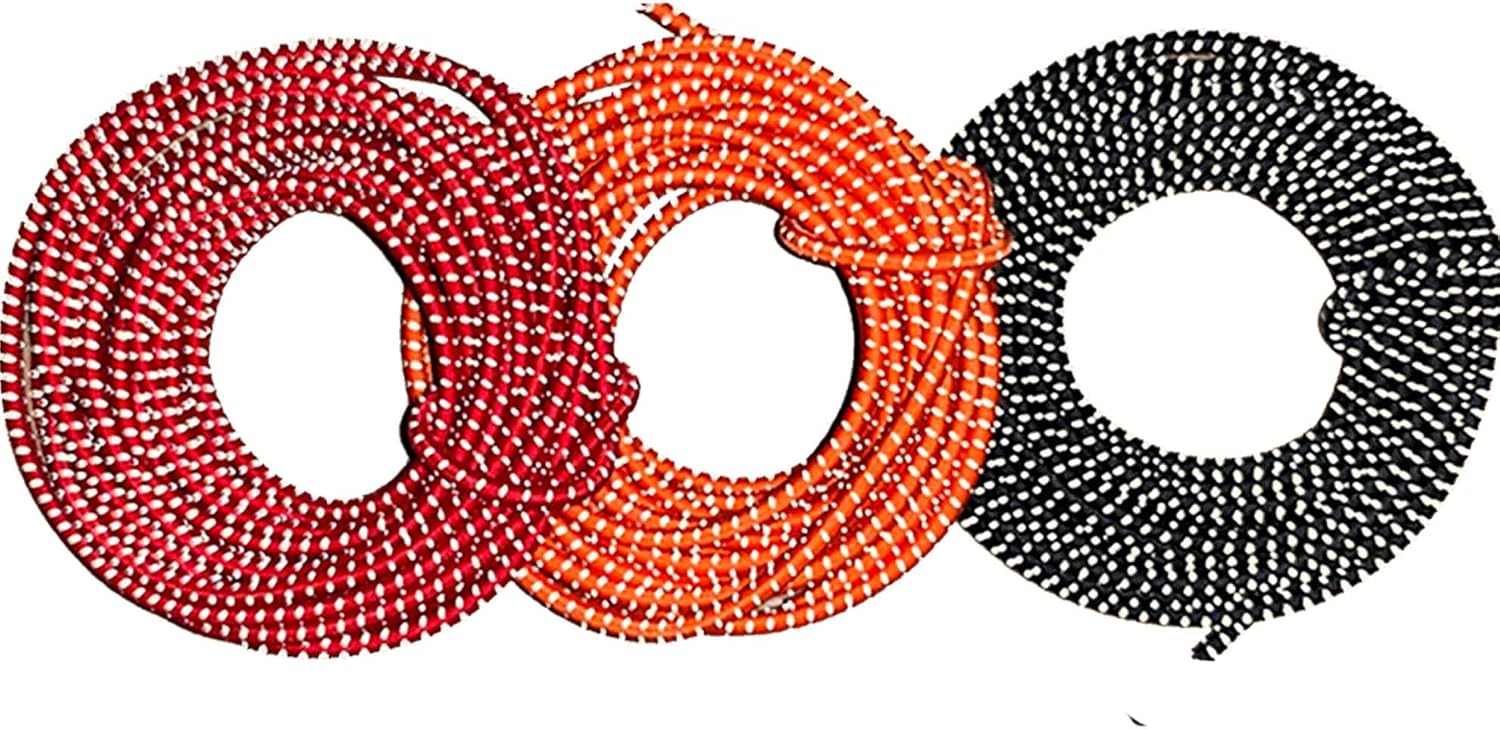 Reflective Shock Cord 4MM Diameter Elastic Bungee Cord Outdoor Tent Pack (Orange 4.0MM-65FT)