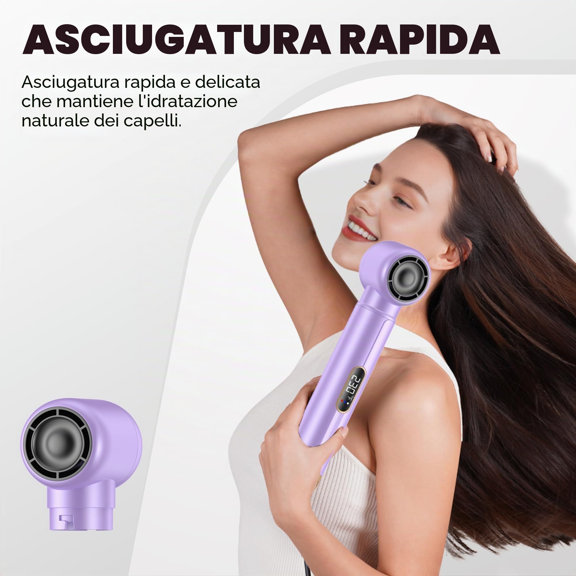 UMIGA Airstyler 5 in 1 Set, Pro Air Brush Hairstyler Spazzola asciugacapelli ionica con arricciacapelli ad aria calda da 30mm | Hairstyler 1000W Asciugacapelli Spazzola ad aria calda Phon per Volume