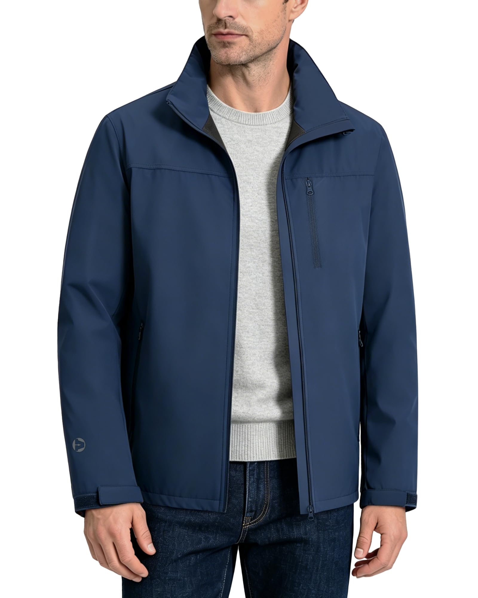Outdoor Ventures Wasserdichte Softshelljacke für Herren Leichte Übergangsjacke mit 4 Taschen Outdoor Freizeitjacke Sportjacke zum Wandern,Camping,Angeln