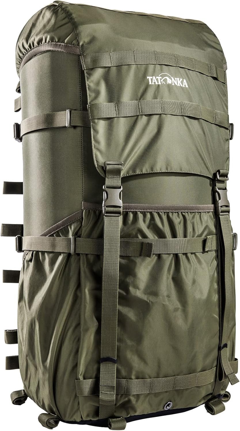 Tatonka 1130 Lastenkraxe, Olive, 78 x 35 x 28 cm, 80 Liter & Unisex – Erwachsene Packsack 2 Lastenkr Kraxe, Olive, 66 x 34 x 25 cm