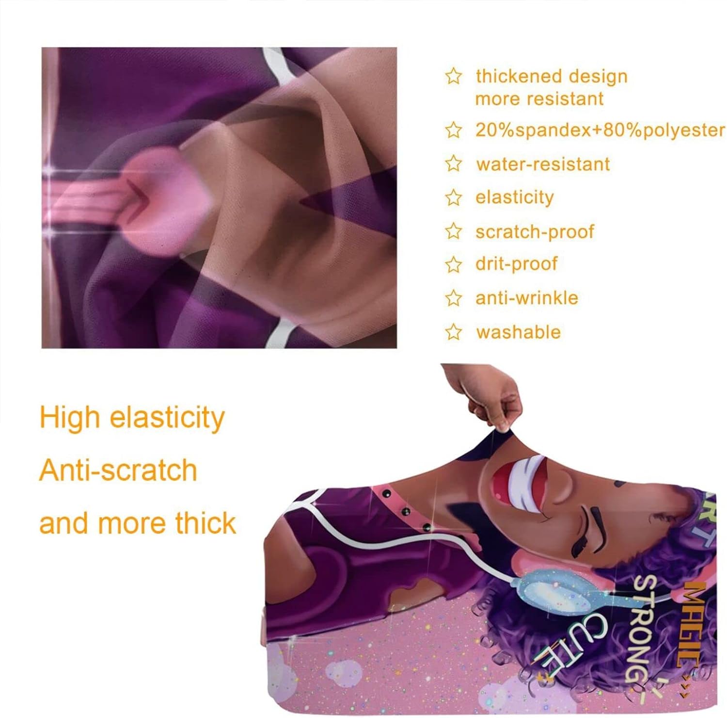 review Maynofu Suitcase Cover for Luggage African American Girl Washable Protective Luggage Cover for Suitcase XL with Concealed Zipper for 29-32 Inches