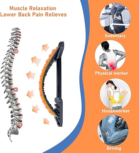 Miniatura 2 de Camilla de espalda para aliviar el dolor de espalda baja  Dispositivo de descompresión y agrietamiento de la columna vertebral ajustable de 4