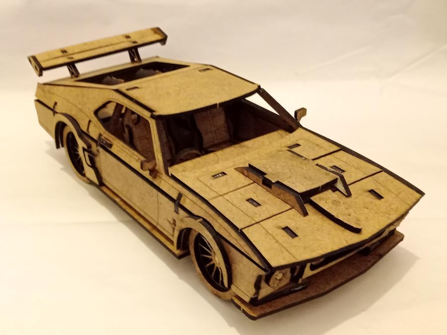 TLRhobi Araba Maketi Ahşap MUSTANG
