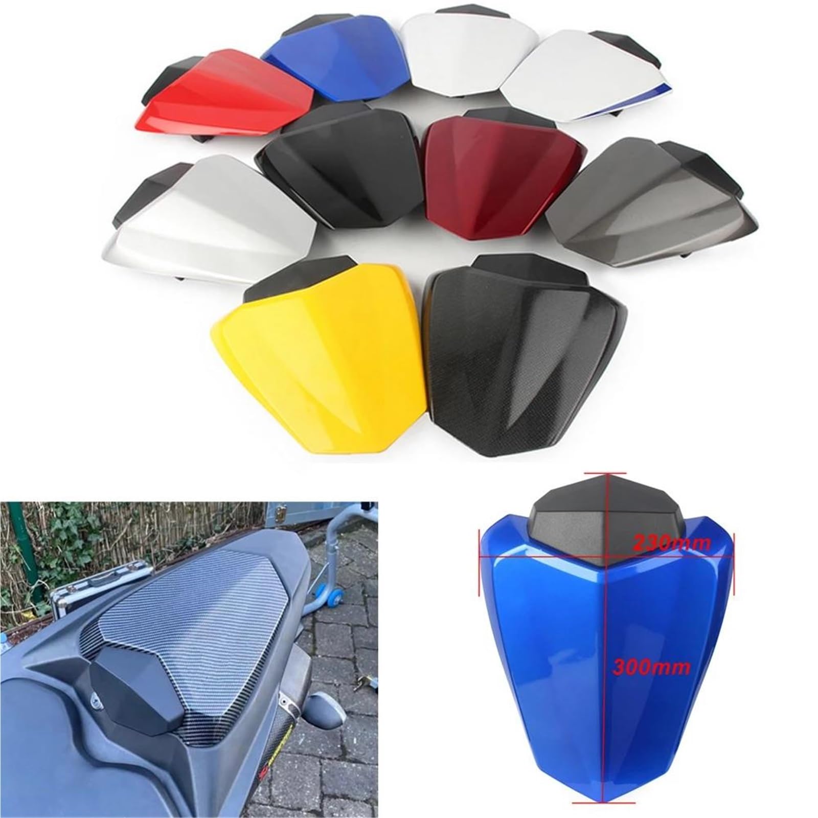 Heckverkleidung/Sitzbankabdeckung Für Motorräder Für Yamaha YZF 1000 R1 (2009–2014) YZFR1 YZF-R1 Soziussitzabdeckung Verkleidung Heckabdeckung(Schwarz)