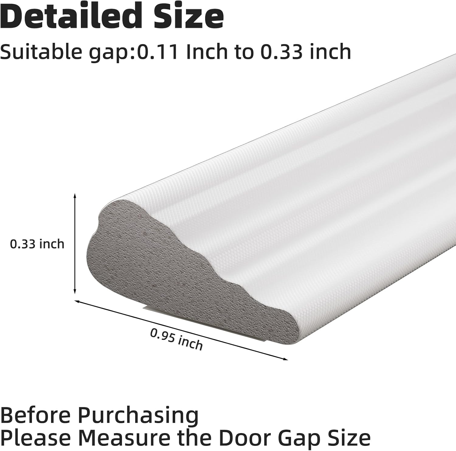 Weather Stripping Door Seal Strip, 118 inch Wedge-Shape Window Foam Seal Strip, Soundproofing, Winter Insulation Tape Strip for Frame, Noise Blocker, Door Gap Filler for Exterior