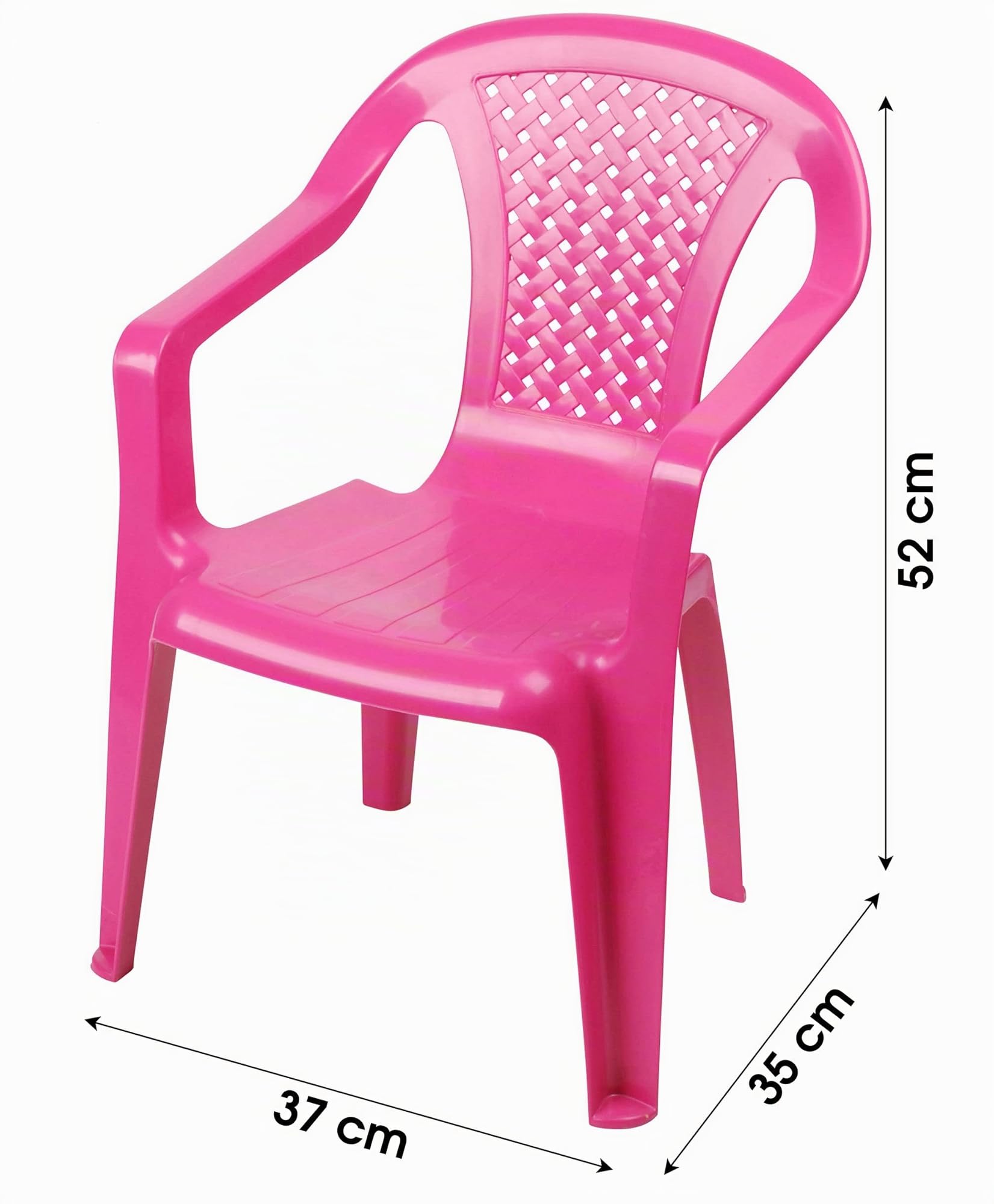 Sedia da Giardino per Bambini in Plastica Rosa Impilabile Monoblocco