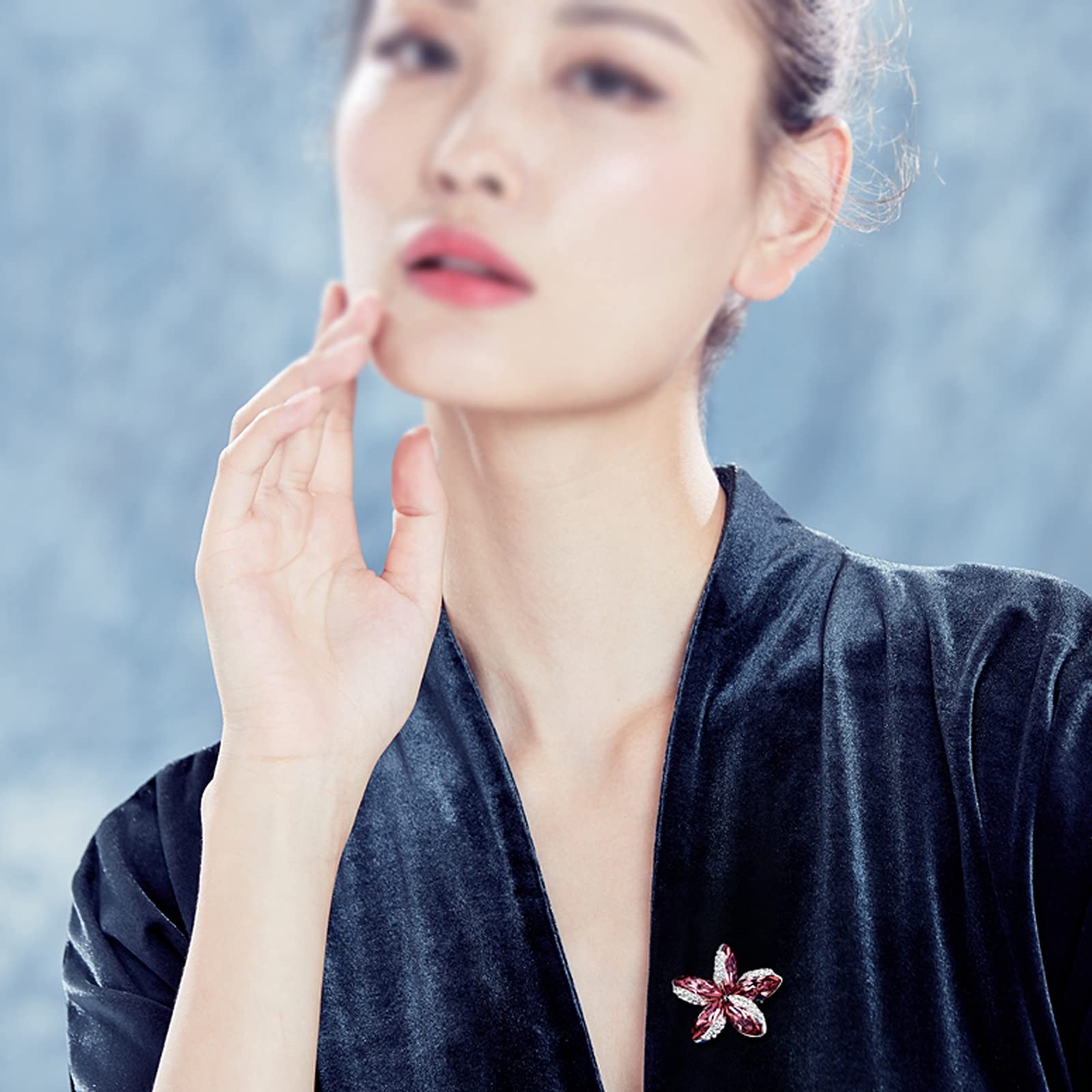 Damen-Brosche, Brosche, zarte Broschen für Damenmode – Elegante Corsage mit Kristallen, Kleider, Mantel, Anzug, Mantelnadeln für Freundin, modische Broschen (Farbe: A)